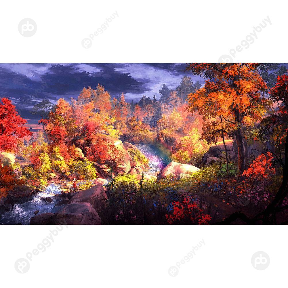 

1000pcs DIY Paper Jigsaw Autumn Forest Puzzle Toys Landscape Picture Decor, 501 Original