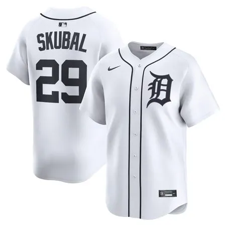 Men's Detroit Tigers #29 Tarik Skubal  White Home Limited Player Jersey