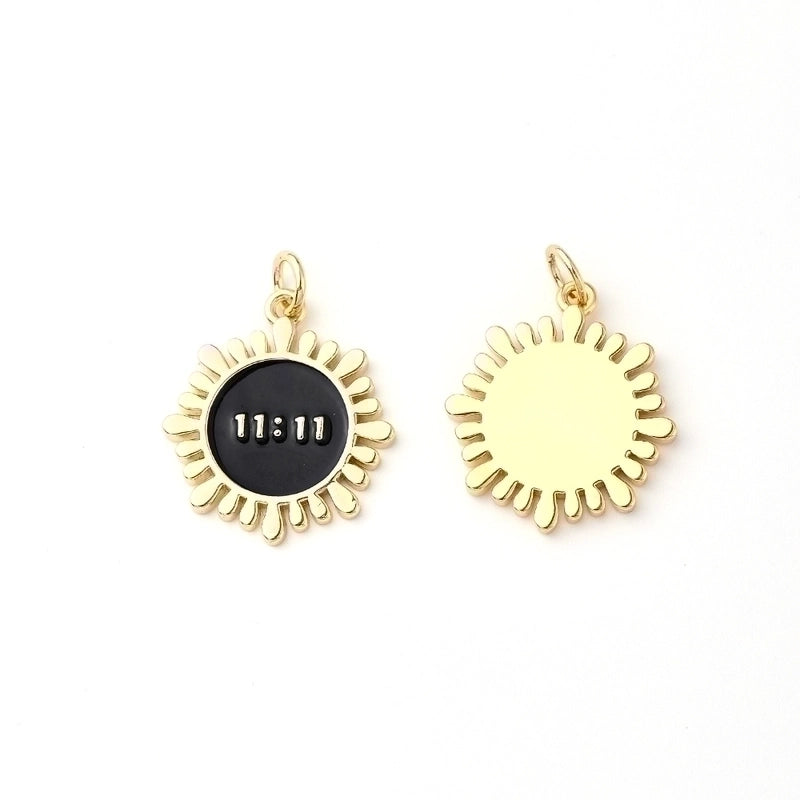 1 Pc/Package 16×13.5mm 20×17.5mm Hole 3~3.9mm Copper 18K Gold Plated Sun Solid Color Polished Pendant