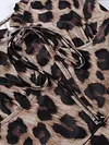 Sexy Off-The-Shoulder Long Sleeve Backless Leopard Print Mini Dress