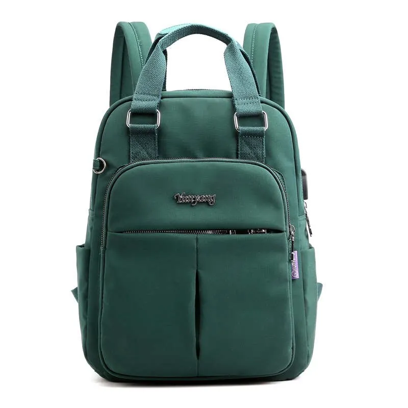 Brand Casual Large Capacity Nylon Women Backpack High Quality School Bag For Women Multi-pocket Female Zipper Travel Bag