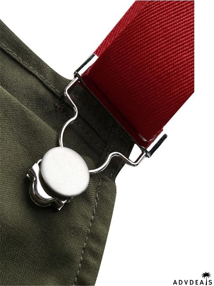 Casual Style Side Pocket Elastic Cuff Strappy Overalls