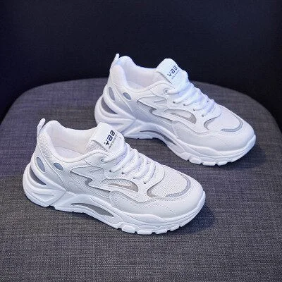 Women Korean Platform Sneakers Women Shoes Thick Bottom Chunky Sneakers Breathable Mixed Colors Slip on Casual Shoes Woman 2022