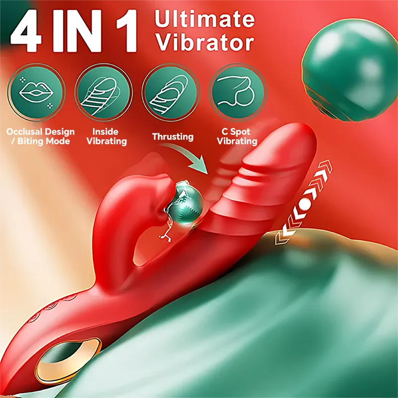 Rabbit Massager & Lockable Travel Case Bundle for Discreet Storage
