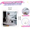 Snow Garden Kimono Lady Special Shaped 5D DIY Partial Drill Diamond Painting Kits for Adults Beginners Home Decor Diamonds Dots Gem Art Kits Diamond Art Kit 11.81 X11.81inch
