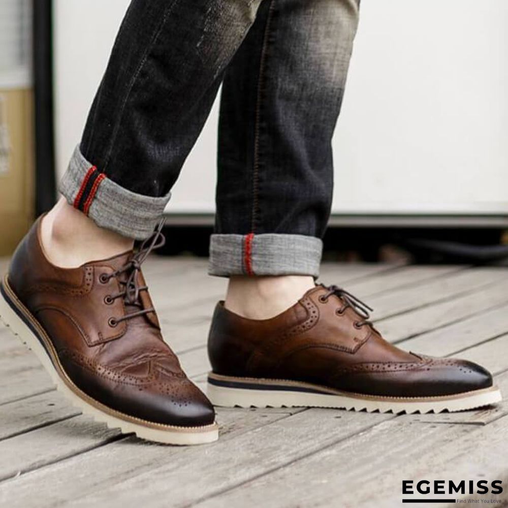 Men's Vintage Casual Brogue Shoes | EGEMISS
