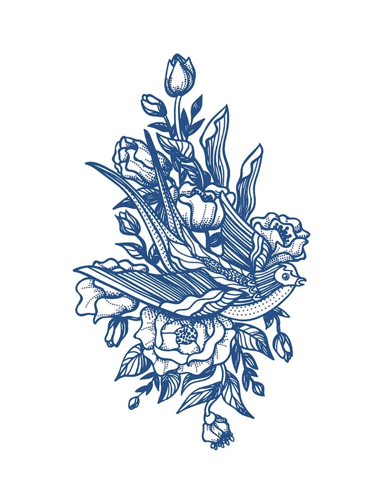 S41-89 herbal tattoo stickers juice semi-permanent non-reflective vegetation female waterproof male durable sticker simulation