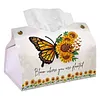 Monarch Butterfly DIY PULeather Diamond Painting Tissue Box for Adults Beginners Large Size Diamond Art Paper Storage Holder for Living Room Bedroom Bathroom Table Decor