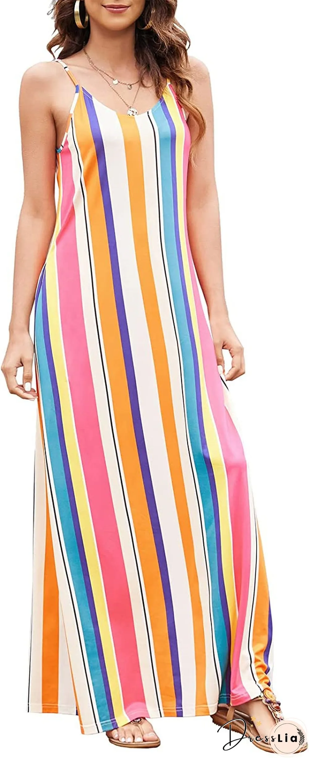 Printed Suspender Dress Beach Dress Black Dresses