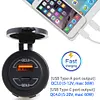60W Car Motorcycle Charger 12V/24V QC 4.0 Type C QC 3.0 USB Fast Charging Socket