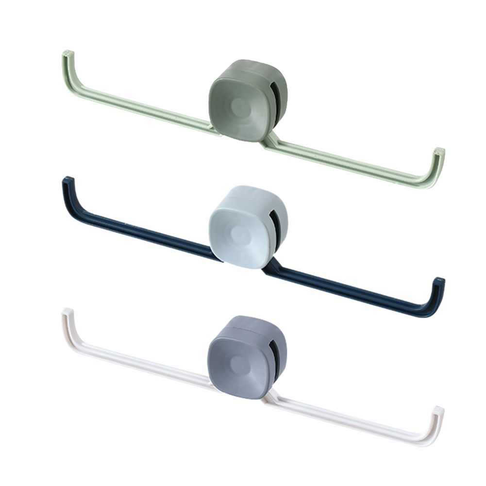 

Rotating Clothes Hanger Storage Rack Bathroom Punch-Free Clip Organizer, White, 501 Original
