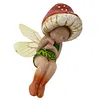 Mushroom Gnome Elf Ornaments Resin Miniature Fairy Figurine for Home Decorations