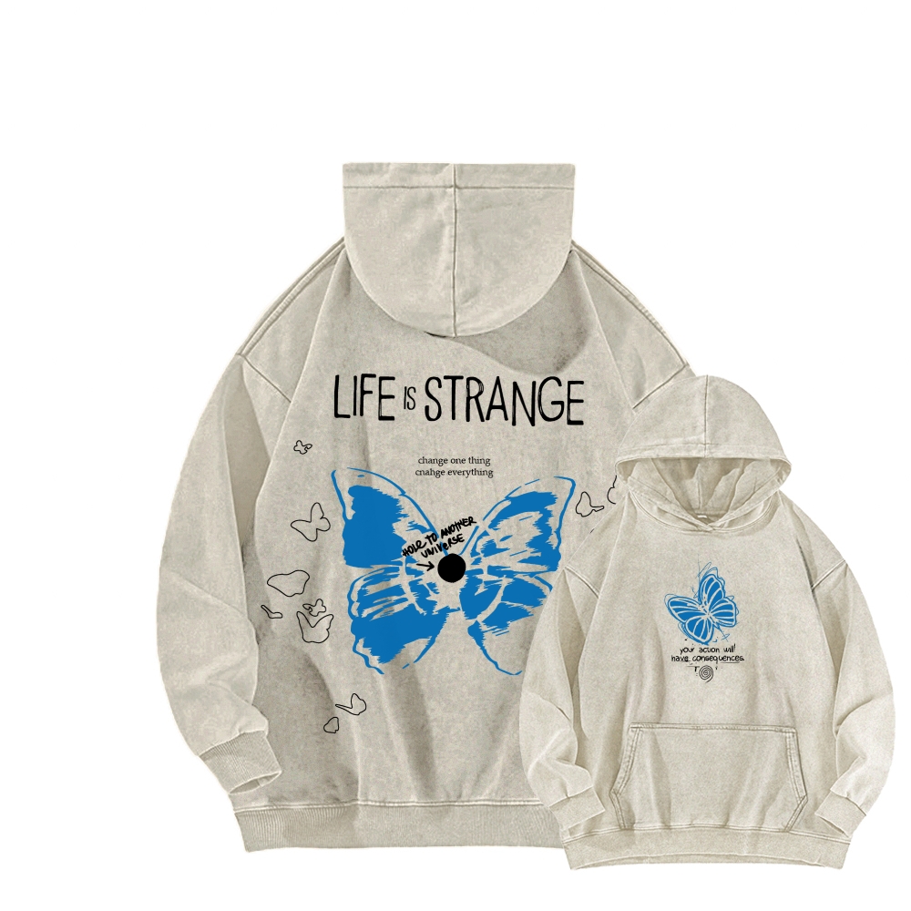 Life Is Strange Unisex Washed Hoodie 2602009474