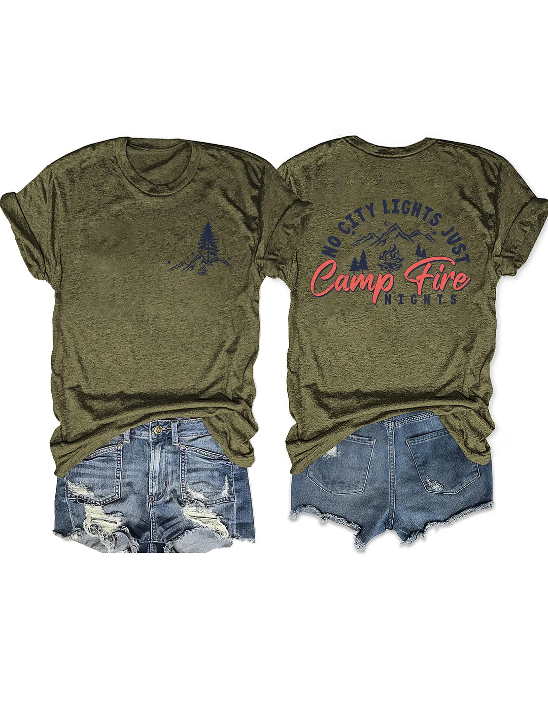 No City Lights Just Campfire Nights T-shirt