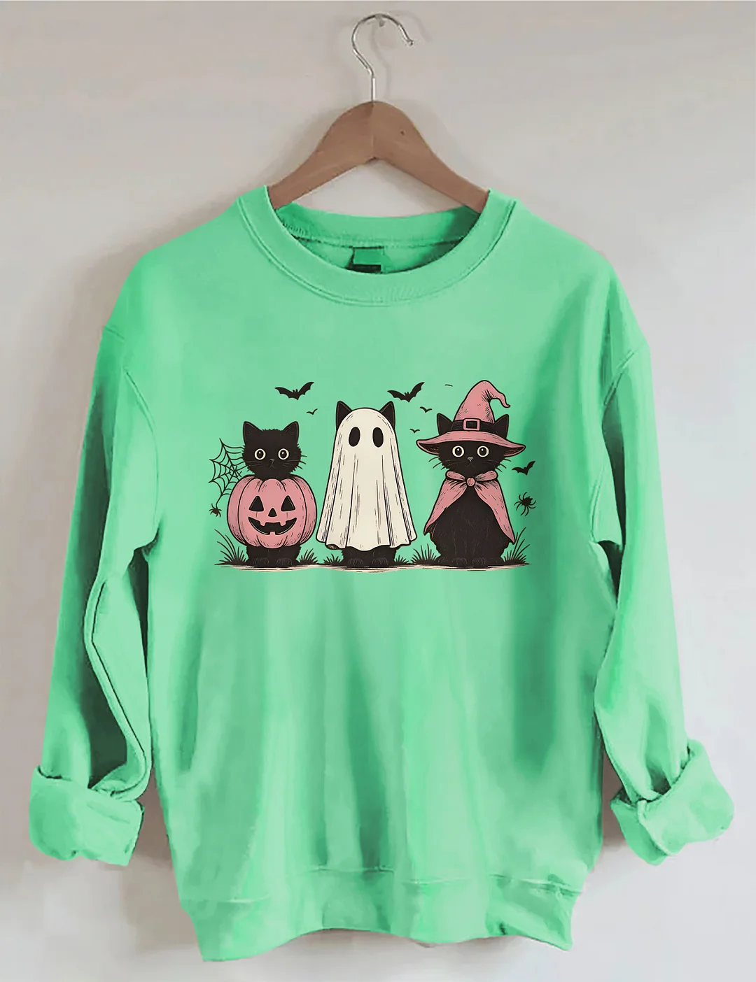 Boo Ghost Black Cat Sweatshirt
