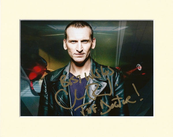 CHRIS ECCLESTON DOCTOR WHO PP 8x10 MOUNTED SIGNED AUTOGRAPH Photo Poster painting