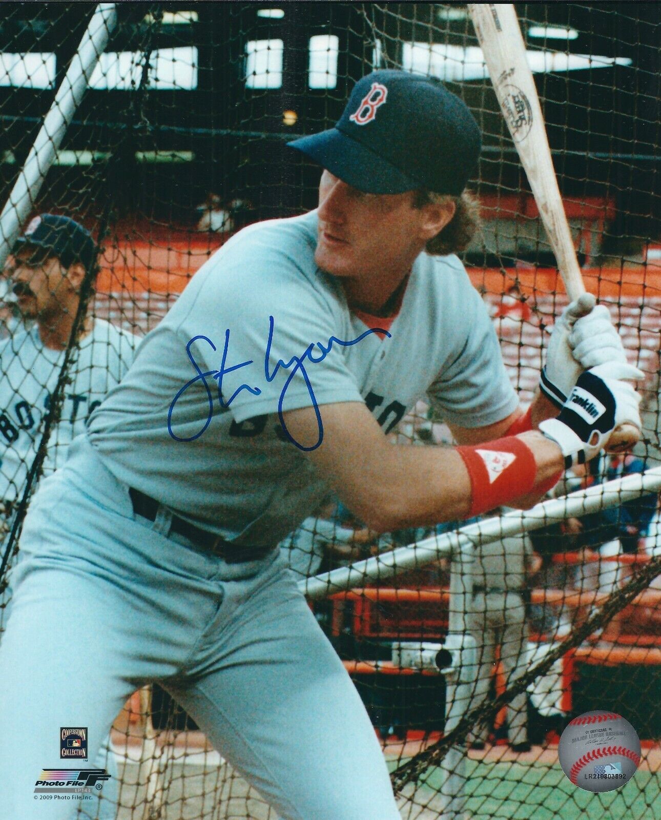 Signed 8x10 STEVE LYONS Boston Red Sox Autographed Photo Poster painting - COA