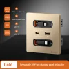 International Electric 20W Fast Charging USB Socket Switch Panel 86 Type Mobile Phone Charging Type-c Home With Retractable Wire