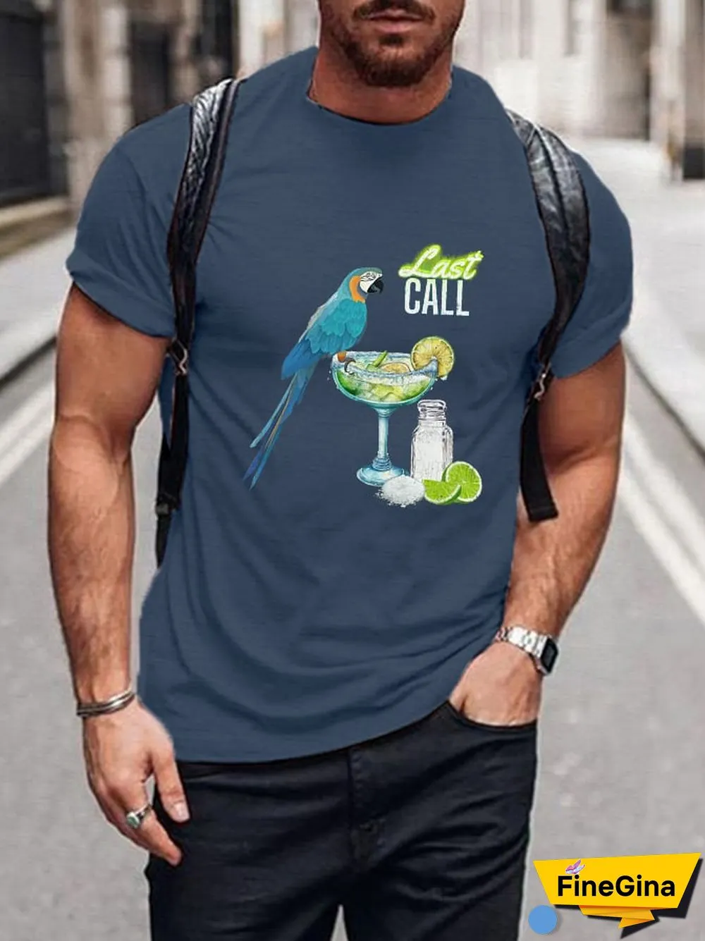 Men's Beach Lover Fins Up Casual T-Shirt