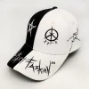 Hat Men's Korean Style Peaked Cap Hip-hop Cap Black And White Baseball Cap by Inlyline