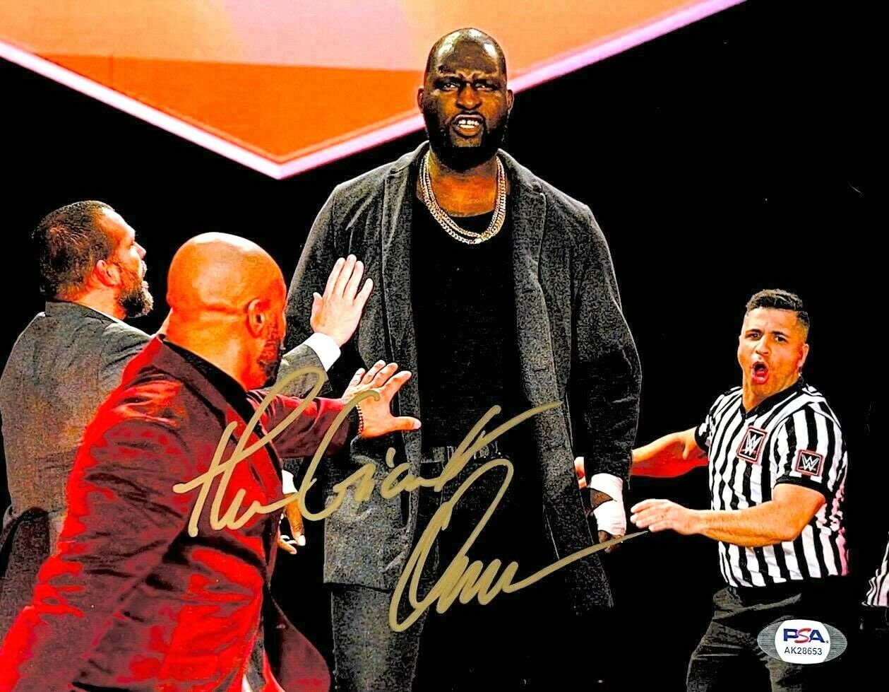 WWE THE GIANT OMOS HAND SIGNED AUTOGRAPHED 8X10 Photo Poster painting WITH PROOF AND PSA COA 8