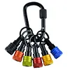 6pcs/Set 1/4 Inch Hex Shank Screwdriver Bits Holder Keychain Portable Hand Tool