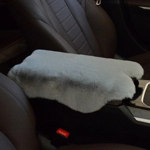 Winter Plush Car Armrest Box Mat