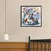 5D DIY Full Round Drill Diamond Painting Magnolia Bulldog Kit Home Decor 40x40cm