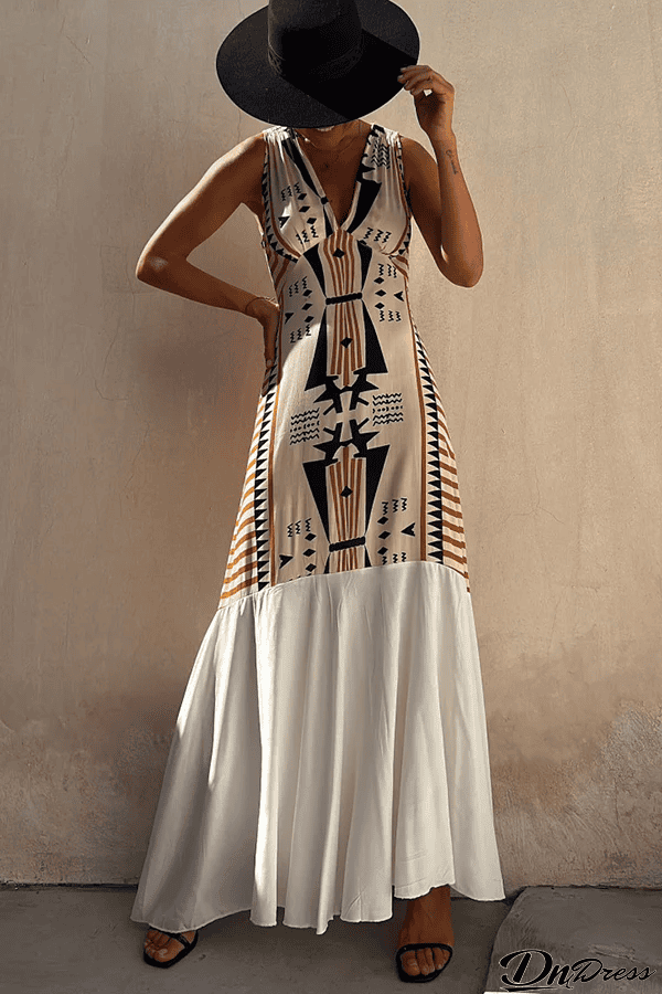 Cabo Dreams Ethnic Prints A-line Maxi Dress