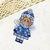 Snow Maiden DIY Cross Stitch Kit 14CT Thread Art Needlework Fridge Magnet 7x11cm tapestrymarket