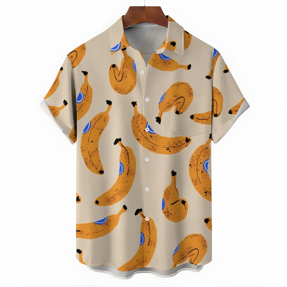 Cute Banana Pattern Hawaiian Shirt