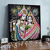 Kits d&rsquo;art DIY pour la peinture de perles en forme de couple de paons indiens avec cadre pour adultes d&eacute;butants, d&eacute;corations murales de perles, peintu