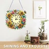 DIY Sunflower Diamond Painting Ornament with Clock Function for Decor
