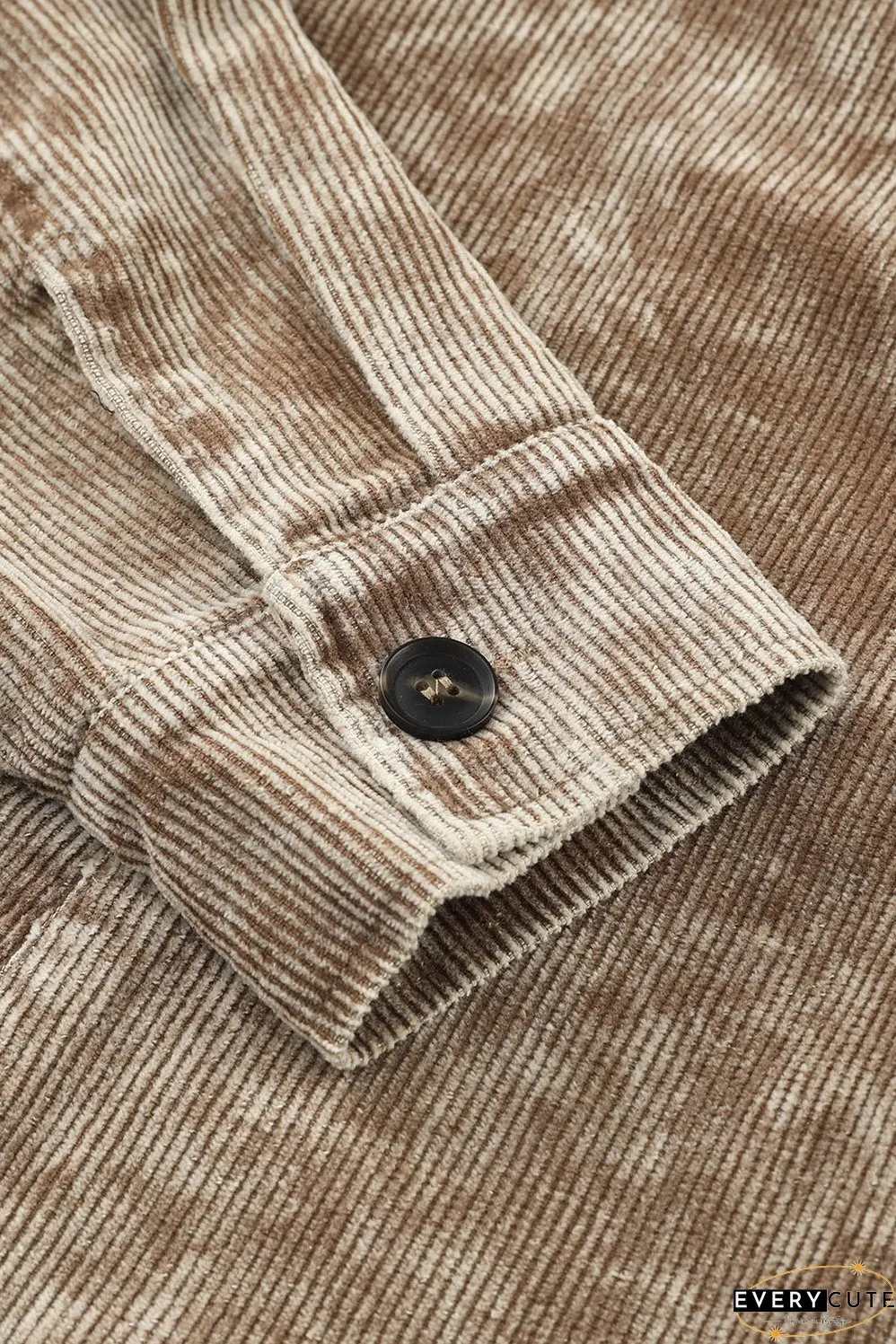 Fashionable Corduroy Jacket with Tassel