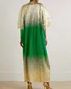 Cocoon Metallic Pliss&eacute;-Tulle Gown