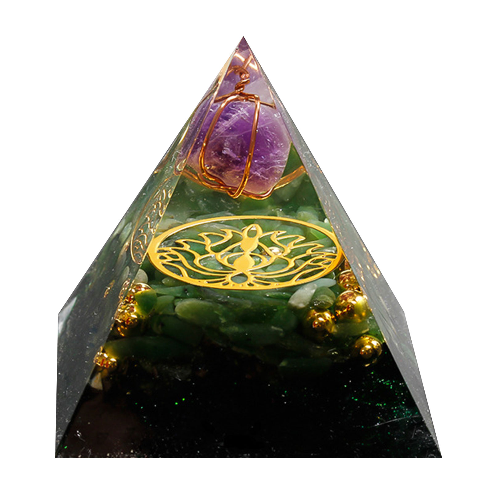 

6cm Natural Orgonite Pyramid Chakra, 501 Original