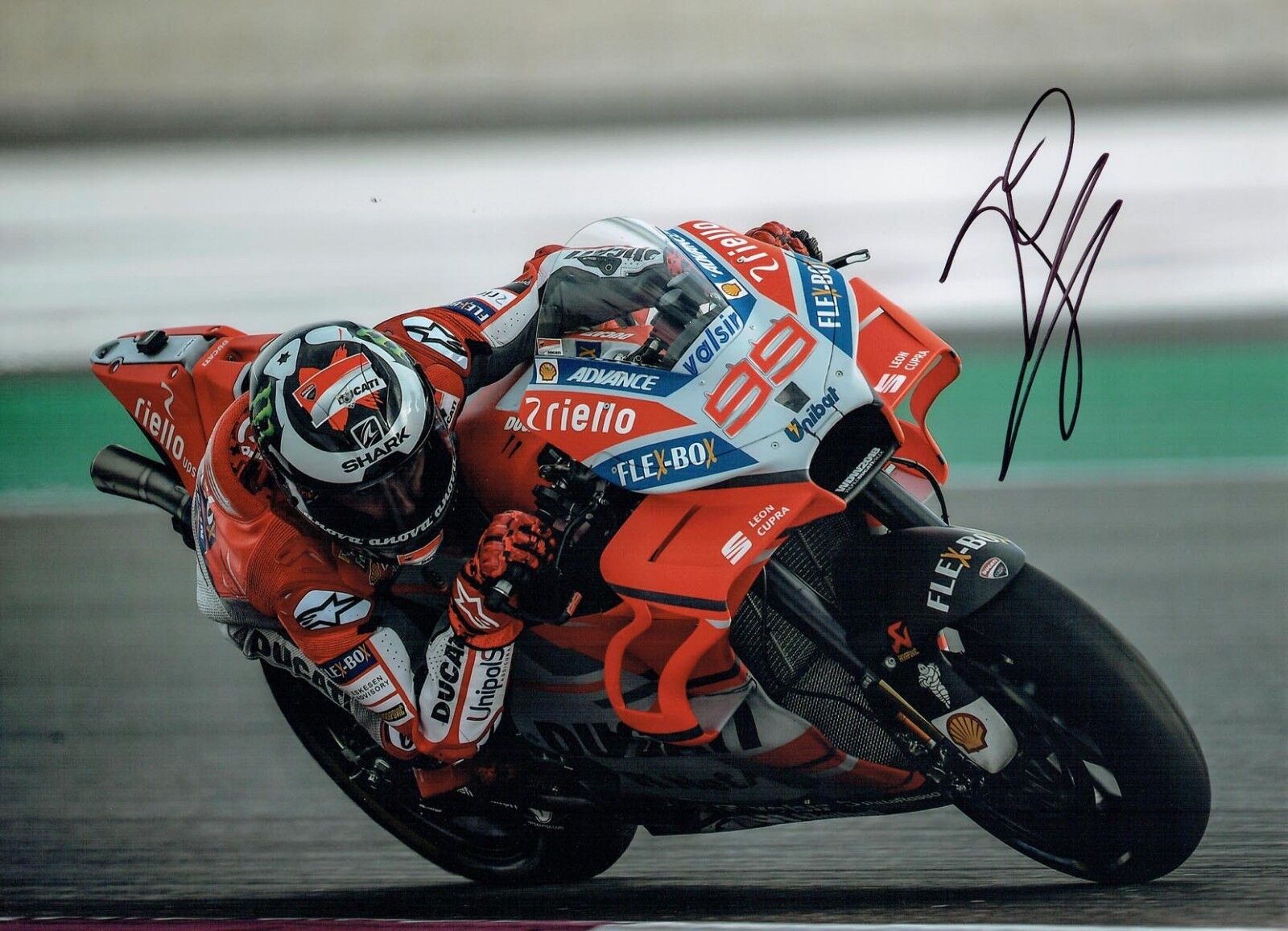 Jorge LORENZO 2018 SIGNED 16x12 Autograph 2018 Ducati Photo Poster painting 1 AFTAL MOTOGP