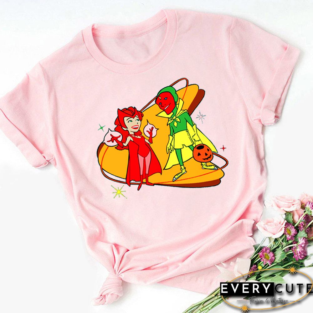 Wandavision Shirt StreetwearT-shirt Graphic Print Women clothes female clothing harajuku