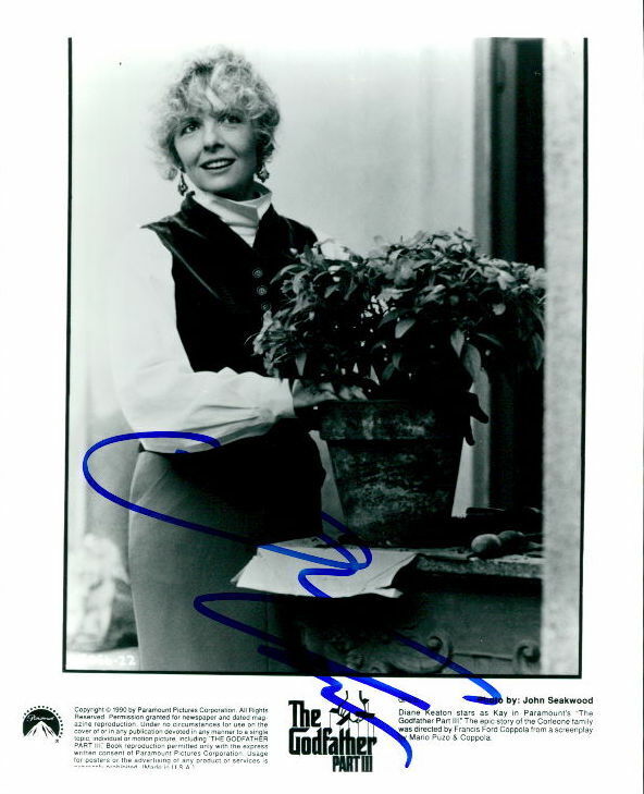 Diane Keaton (The Godfather) signed 8x10 Photo Poster painting In-person