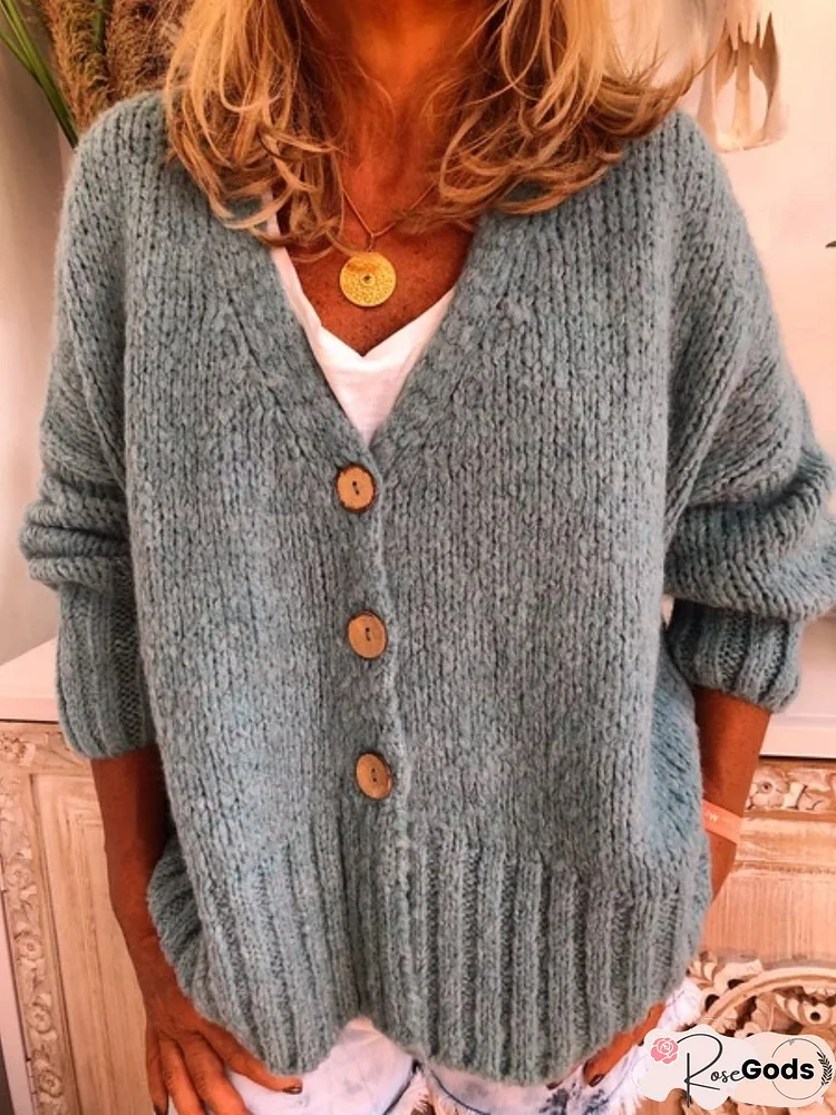Women Casual Plus Size Sweater Cardigan