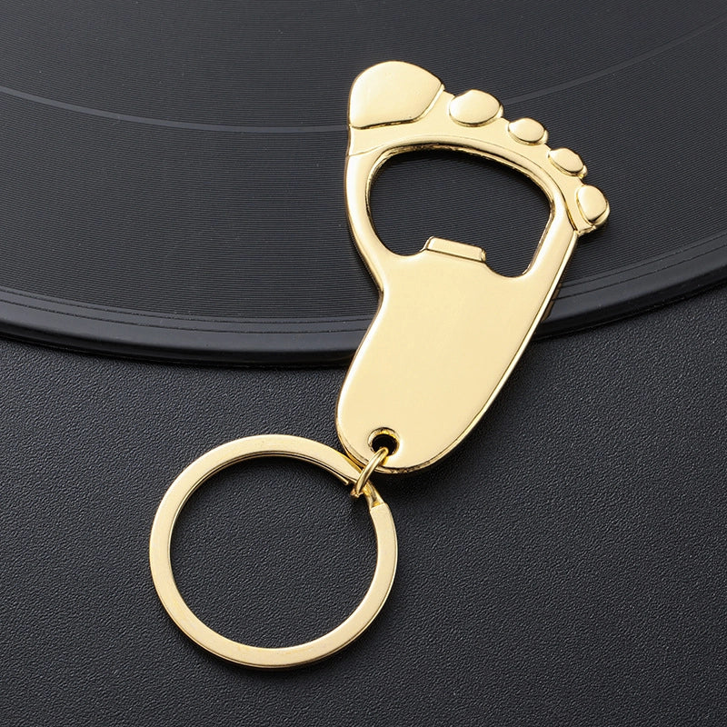 Cute Foot Metal Unisex Keychain