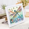 5D DIY Partial Special Shaped Drill Dragonfly Diamond Painting With Frame Decor 19.2x19.2cm