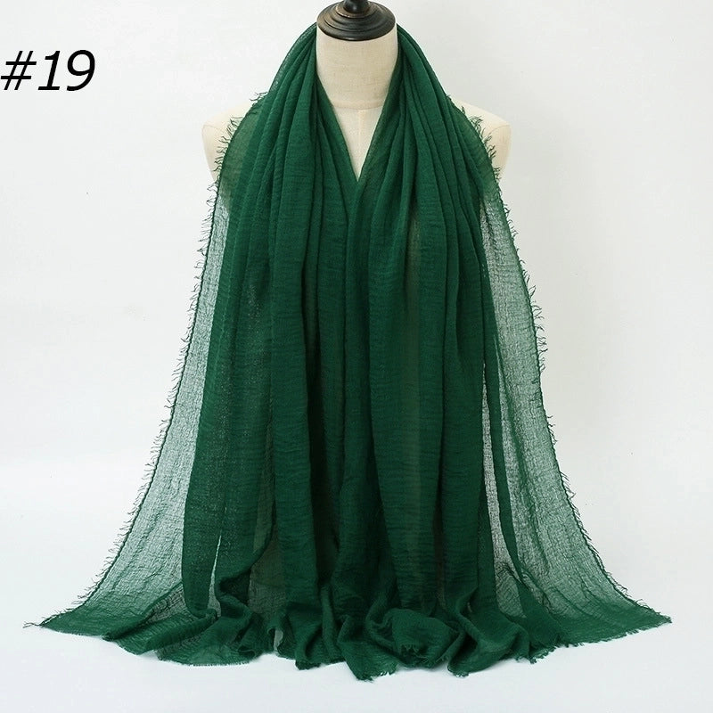 20 Pieces Fashion Solid Color Cotton Pashmina Scarves