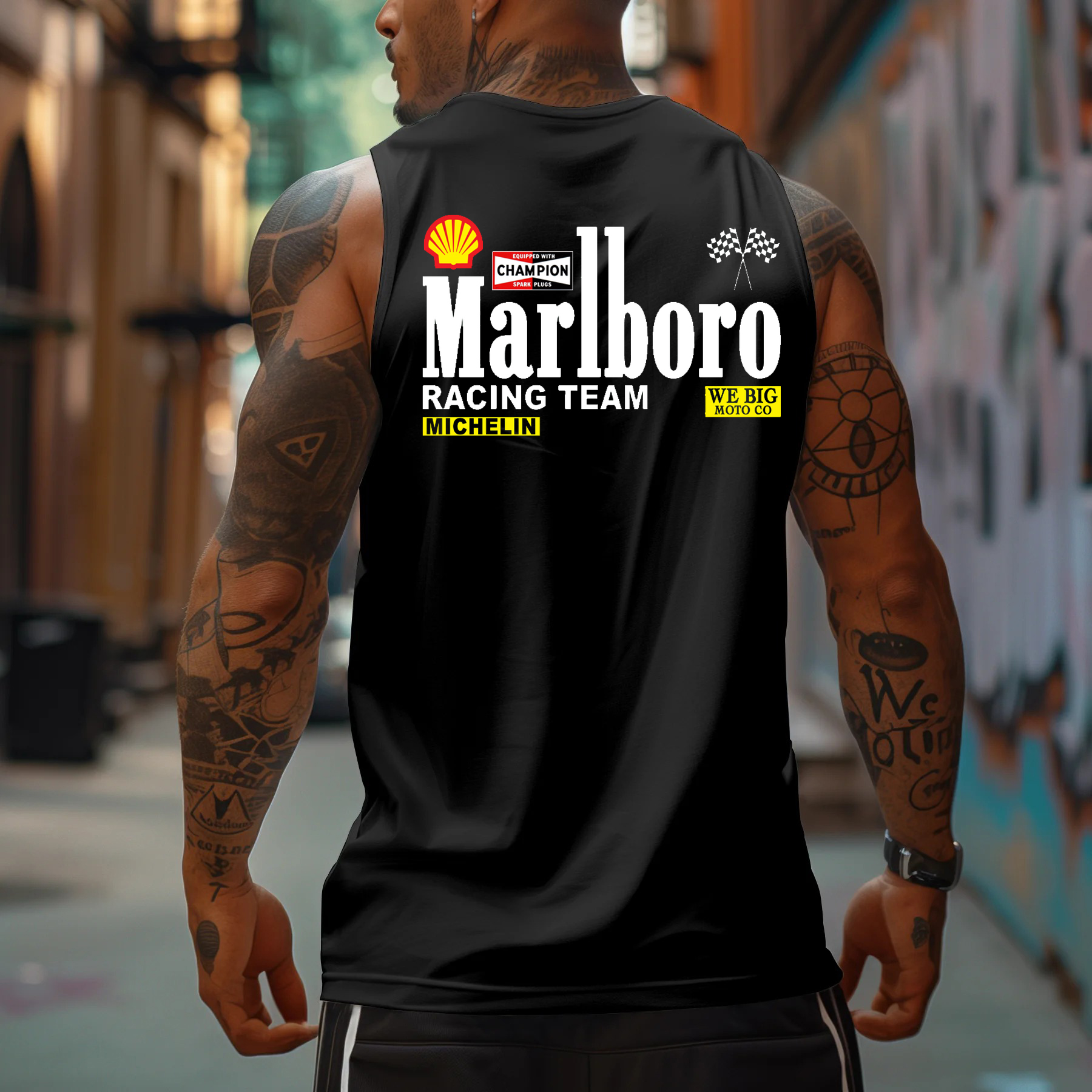 Men's Racing Team Graphic Sports Tank Top / TECHWEAR CLUB / Techwear