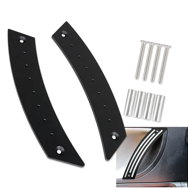 SEBLAFF Black Metal Left and Right Pair of Interior Door Handle Panel Replacement for 1998-2010 Beetle