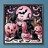 Diamond Painting - Partial Special Shaped Drill - Halloween Cat(Canvas|30*30cm)