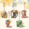 5pcs DIY Boots Diamond Painting Double-Sided Keychains