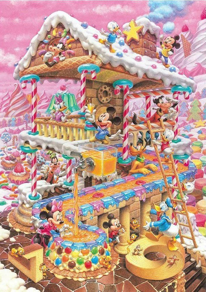 Disney Mickey Amusement Park Candy House 30*50CM(Canvas) Full Round Drill Diamond Painting gbfke