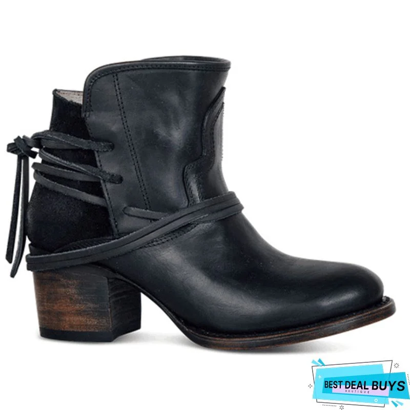 Comfy Vintage Slip-on Booties Shoes