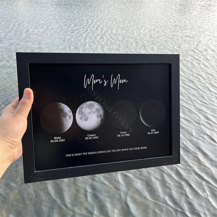 Custom Moon Night Sky Print Family Gift 